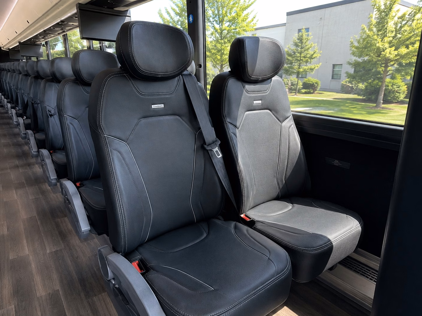 56 passenger charter bus interior